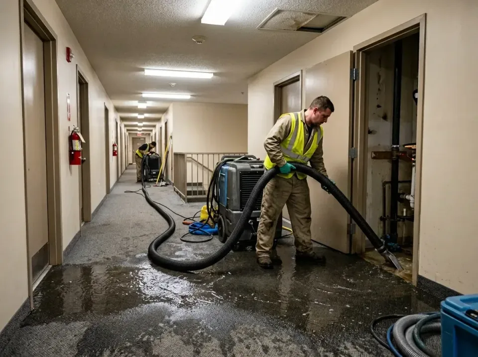 multi-unit-apartment-hallway-f-005 — frequently asked questions, Emergency Burst Pipe Water Extraction & Removal in Mills Ri…